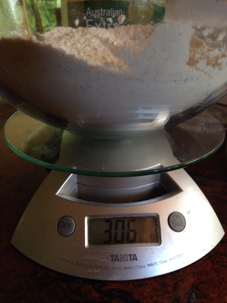 Measure your flour by weight